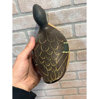Vintage Art Bergman Pair Blue-Winged Teal Wooden Duck Decoys Van Dyne WI Wis