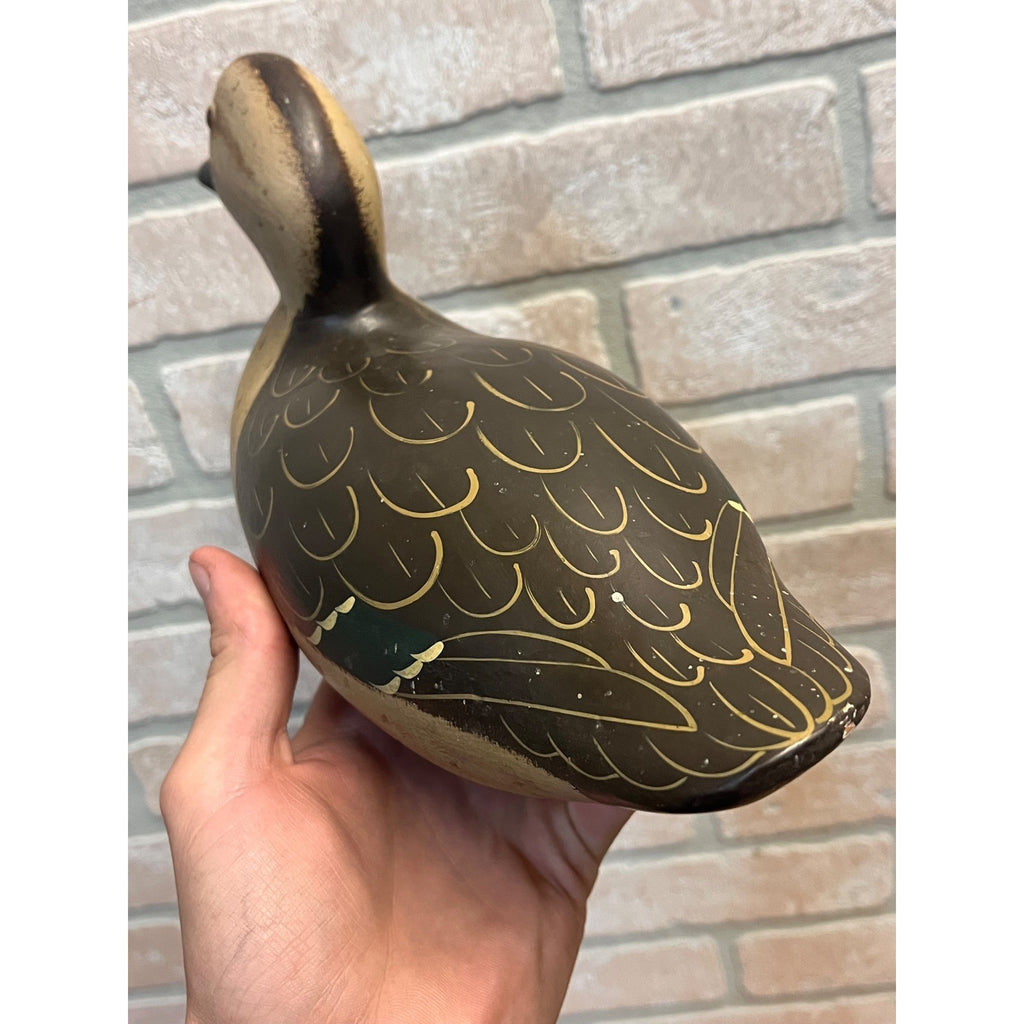 Vintage Art Bergman Pair Blue-Winged Teal Wooden Duck Decoys Van Dyne WI Wis
