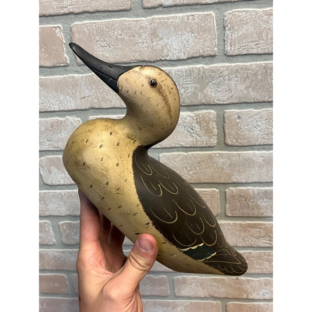 Vintage Art Bergman Pair Blue-Winged Teal Wooden Duck Decoys Van Dyne WI Wis