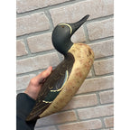 Vintage Art Bergman Pair Blue-Winged Teal Wooden Duck Decoys Van Dyne WI Wis