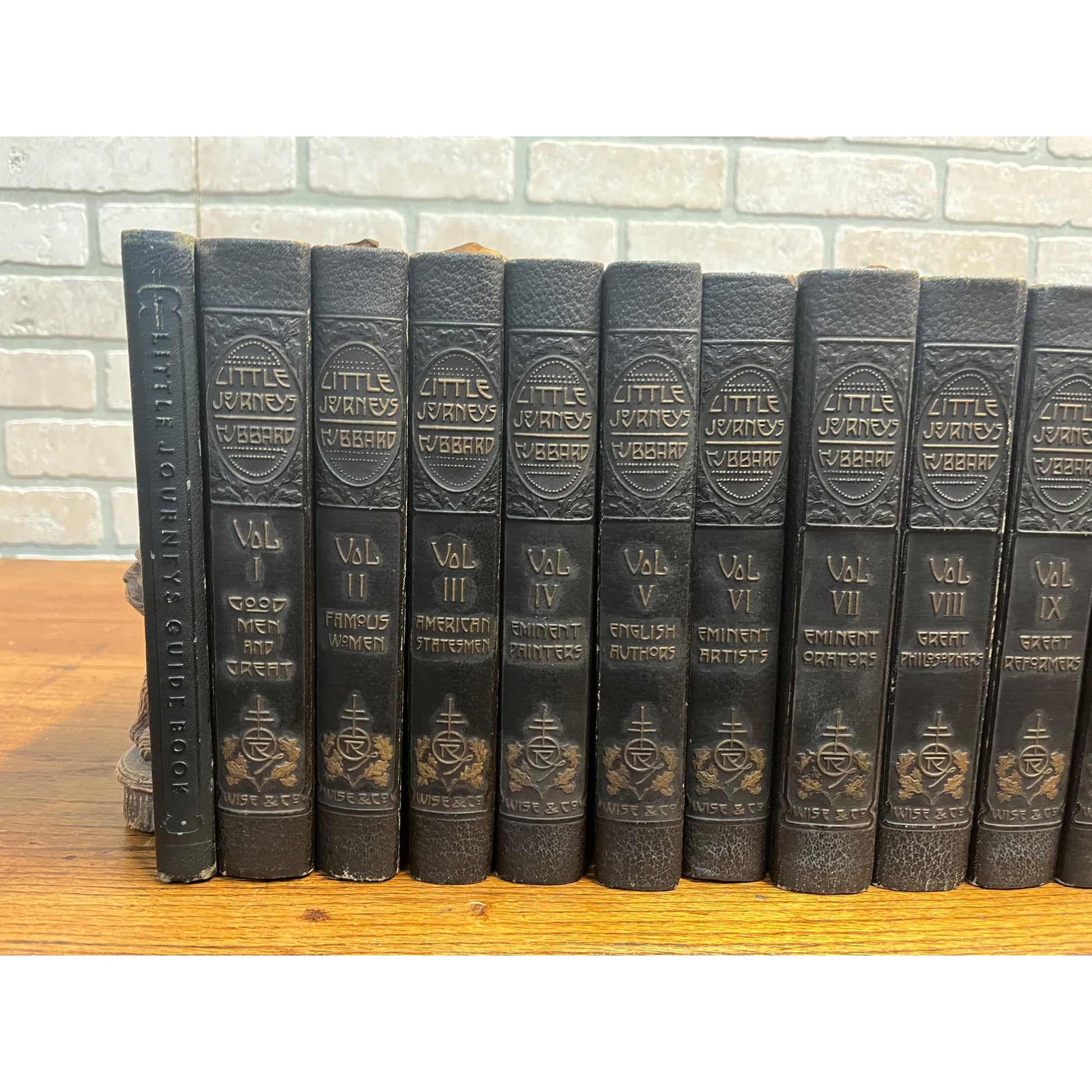 Vintage 1916 Elbert Hubbard "Little Journeys" Complete 14 Book Set Roycrofters