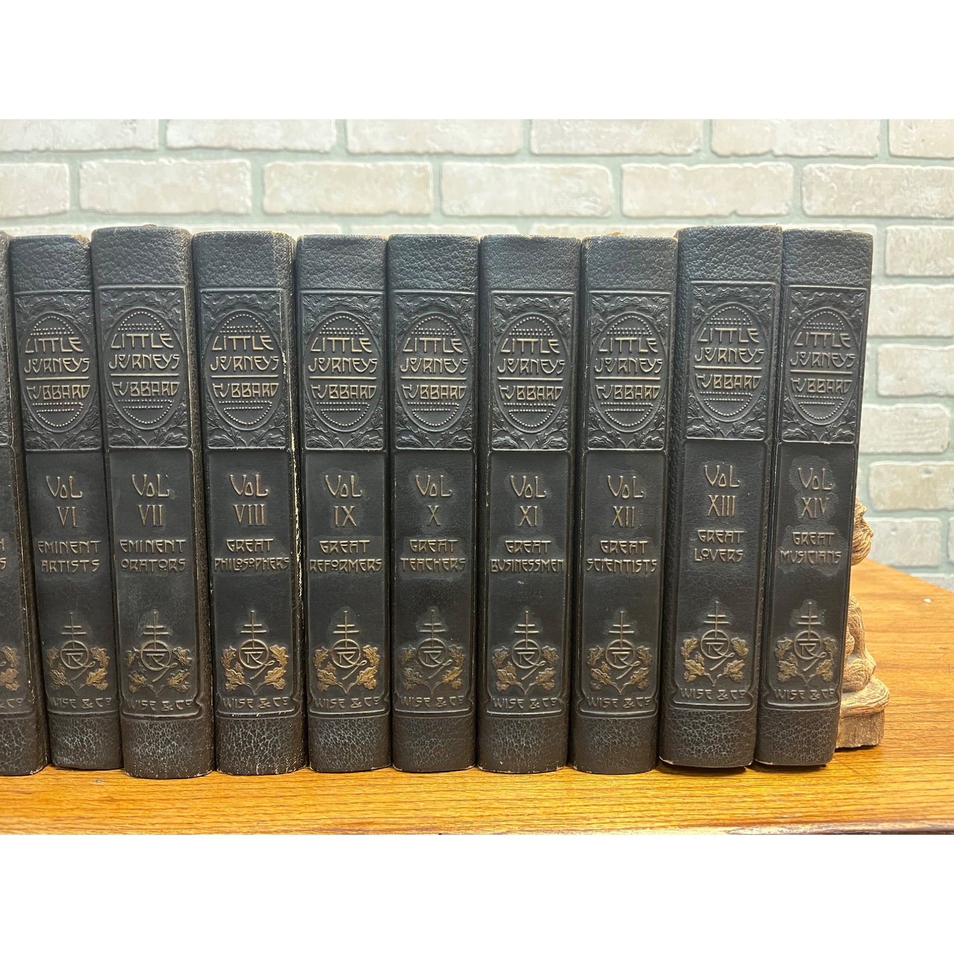 Vintage 1916 Elbert Hubbard "Little Journeys" Complete 14 Book Set Roycrofters
