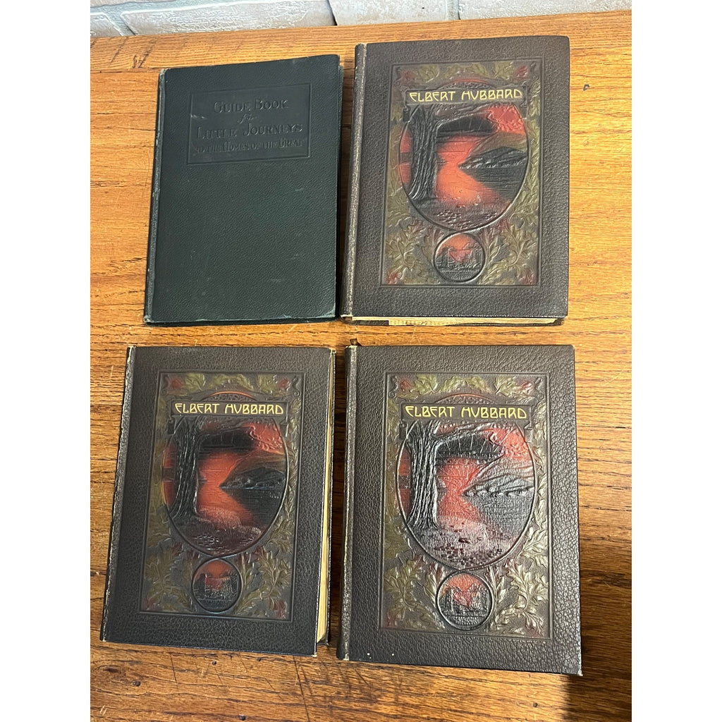 Vintage 1916 Elbert Hubbard "Little Journeys" Complete 14 Book Set Roycrofters