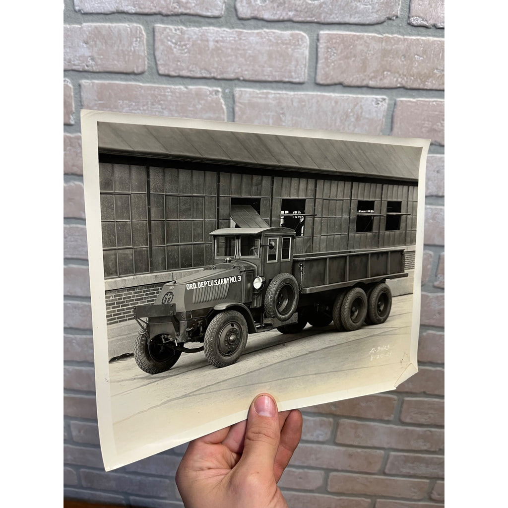 Original Vintage 1920s Mack AP Truck Photograph US Army Factory Promo Photo