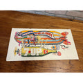 Original Vintage 1970s 7UP "Un Un and Away" Bob Taylor Seven-Up Poster 21" x 11"