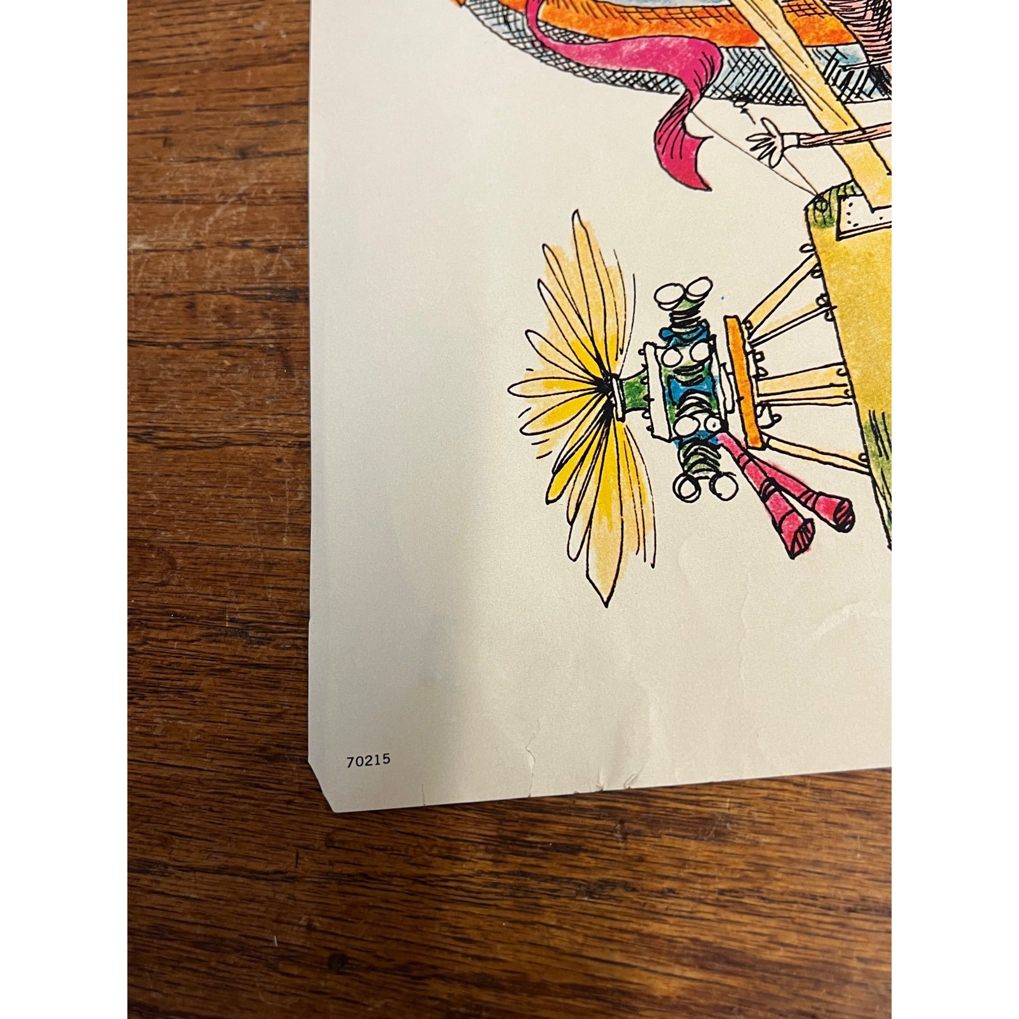 Original Vintage 1970s 7UP "Un Un and Away" Bob Taylor Seven-Up Poster 21" x 11"