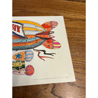 Original Vintage 1970s 7UP "Un Un and Away" Bob Taylor Seven-Up Poster 21" x 11"
