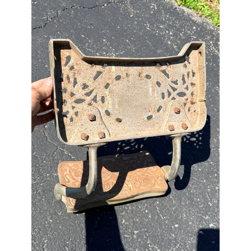 Original 1900s Theo a Kochs Barber Chair Foot Rest Assembly Replacement Part