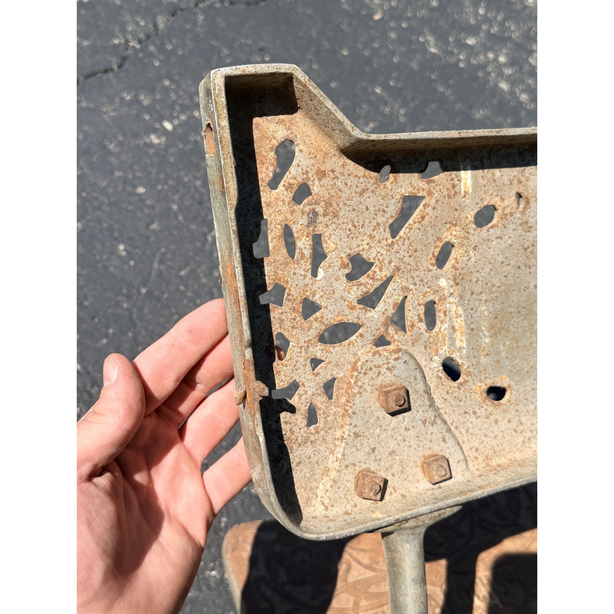 Original 1900s Theo a Kochs Barber Chair Foot Rest Assembly Replacement Part