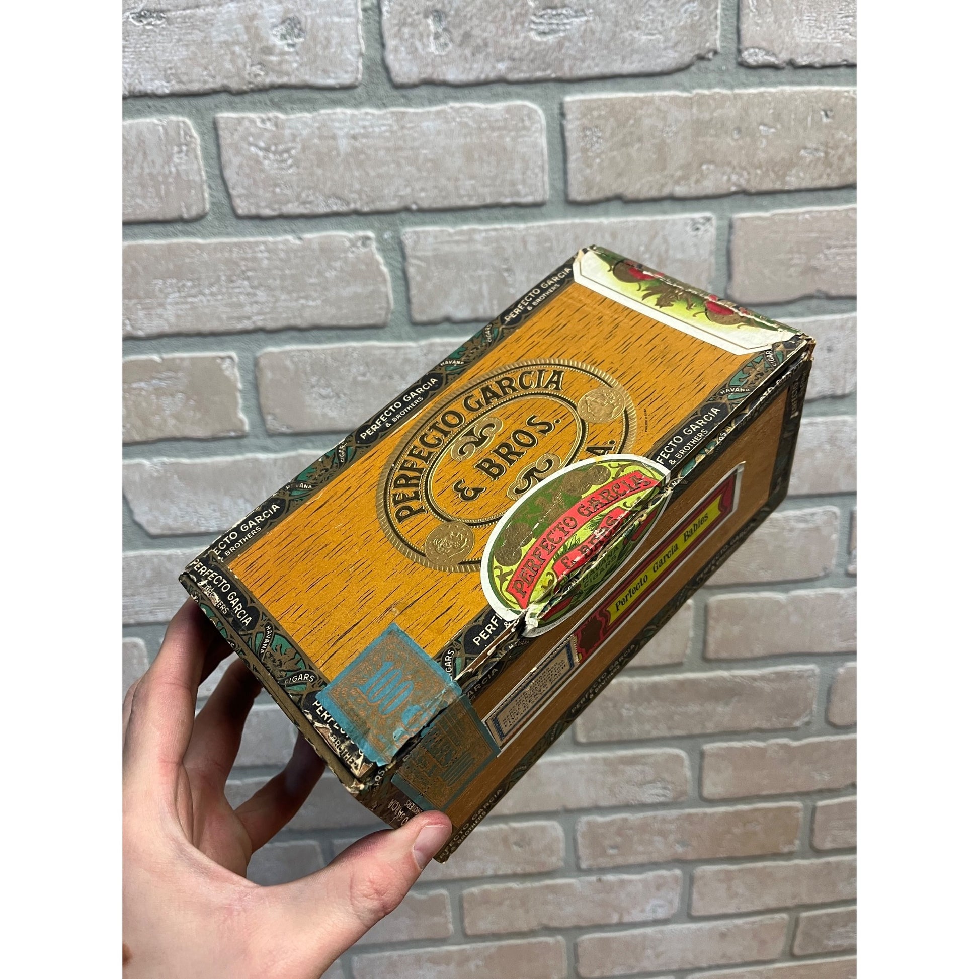 Vintage Perfecto Garcia & Bros Havana Cigars Advertising Box Empty