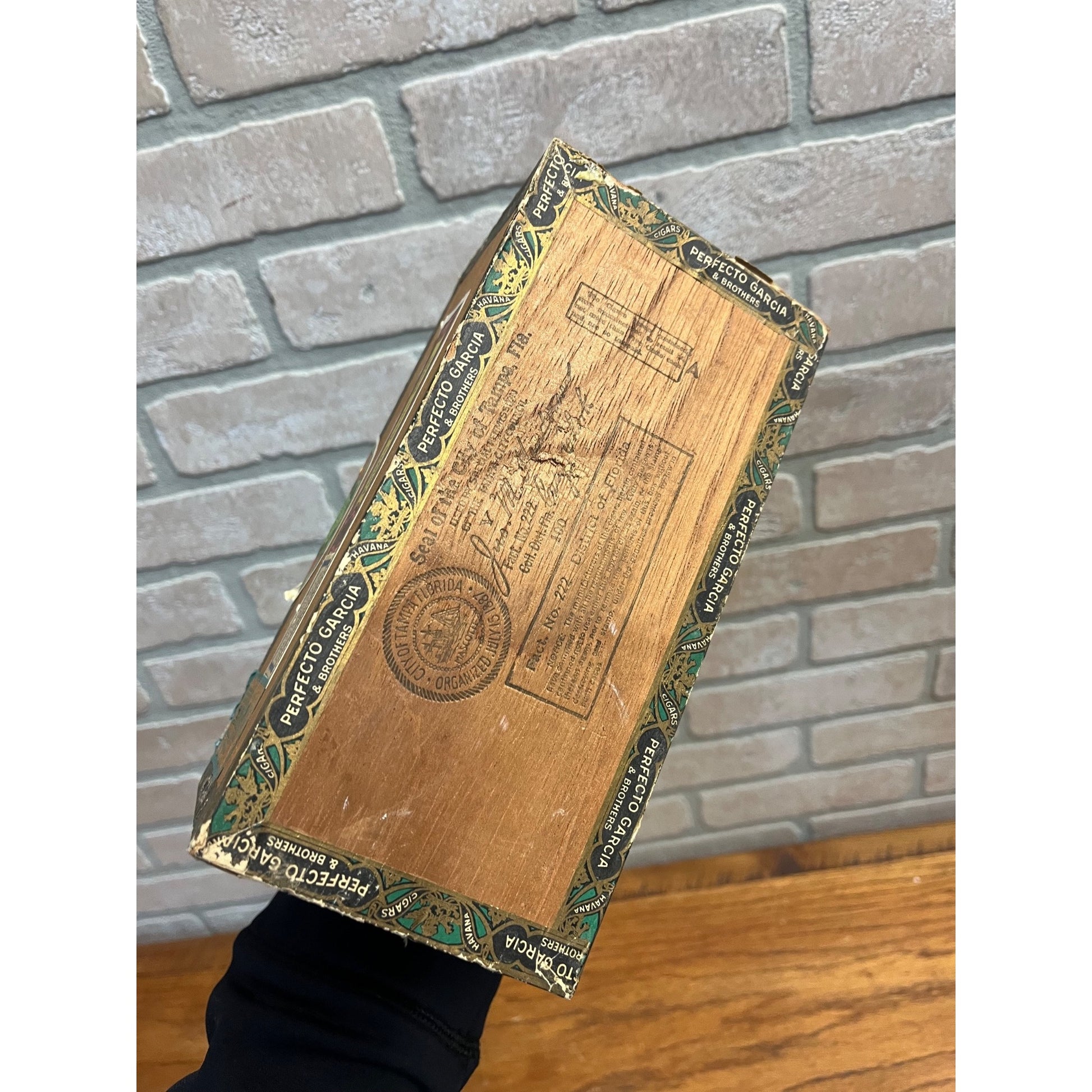 Vintage Perfecto Garcia & Bros Havana Cigars Advertising Box Empty
