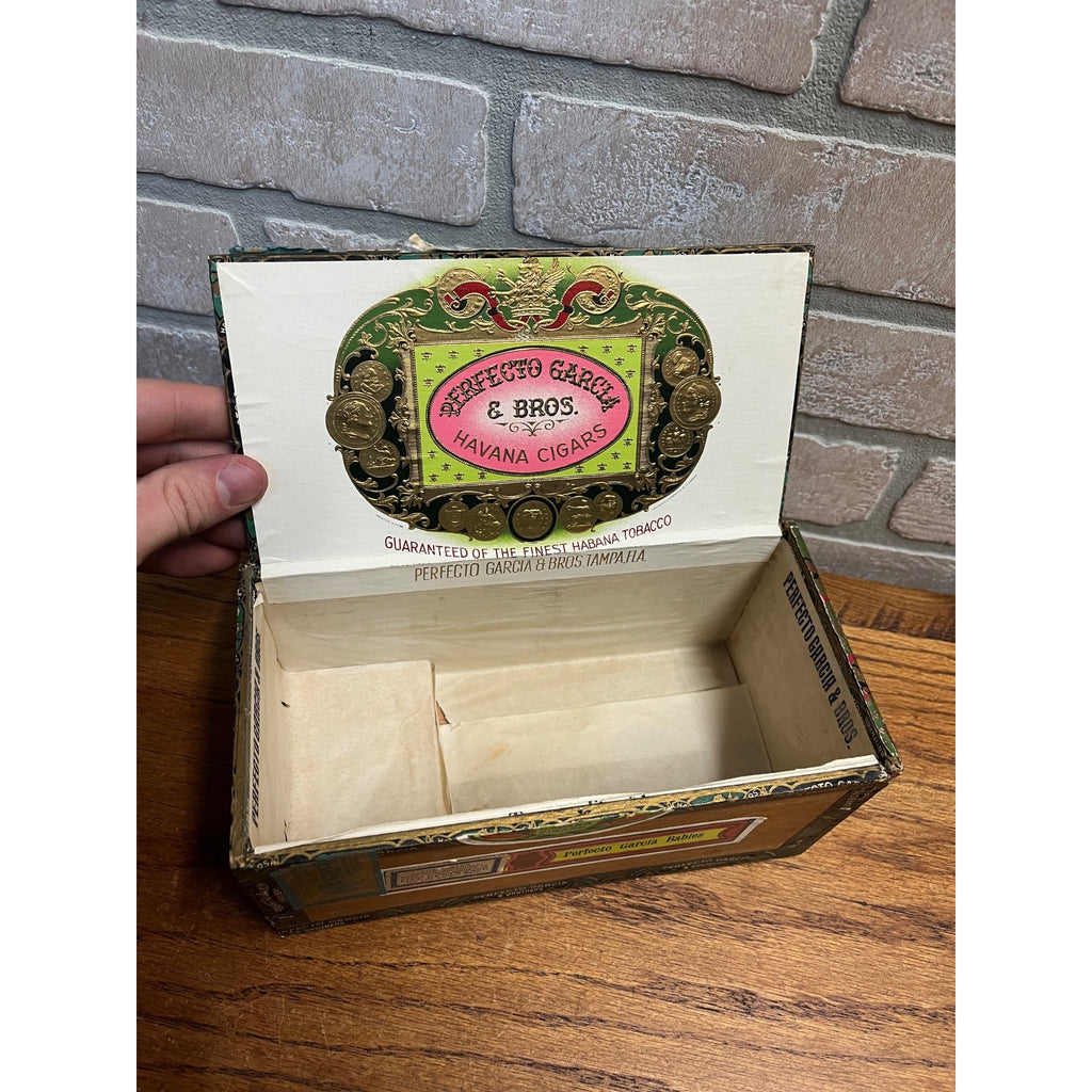 Vintage Perfecto Garcia & Bros Havana Cigars Advertising Box Empty