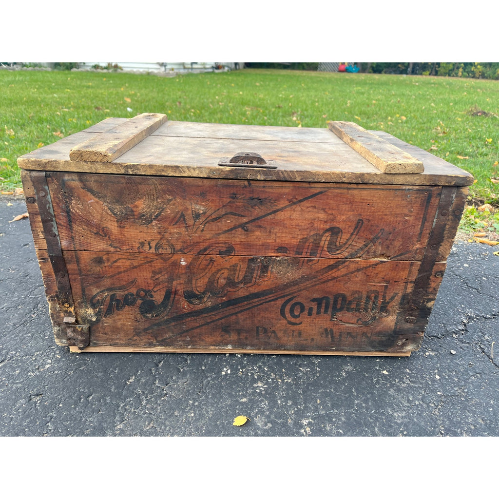 Vintage Theo Hamm Brewing Co. St Paul Wooden Crate Bottle Case Hamm's Beer