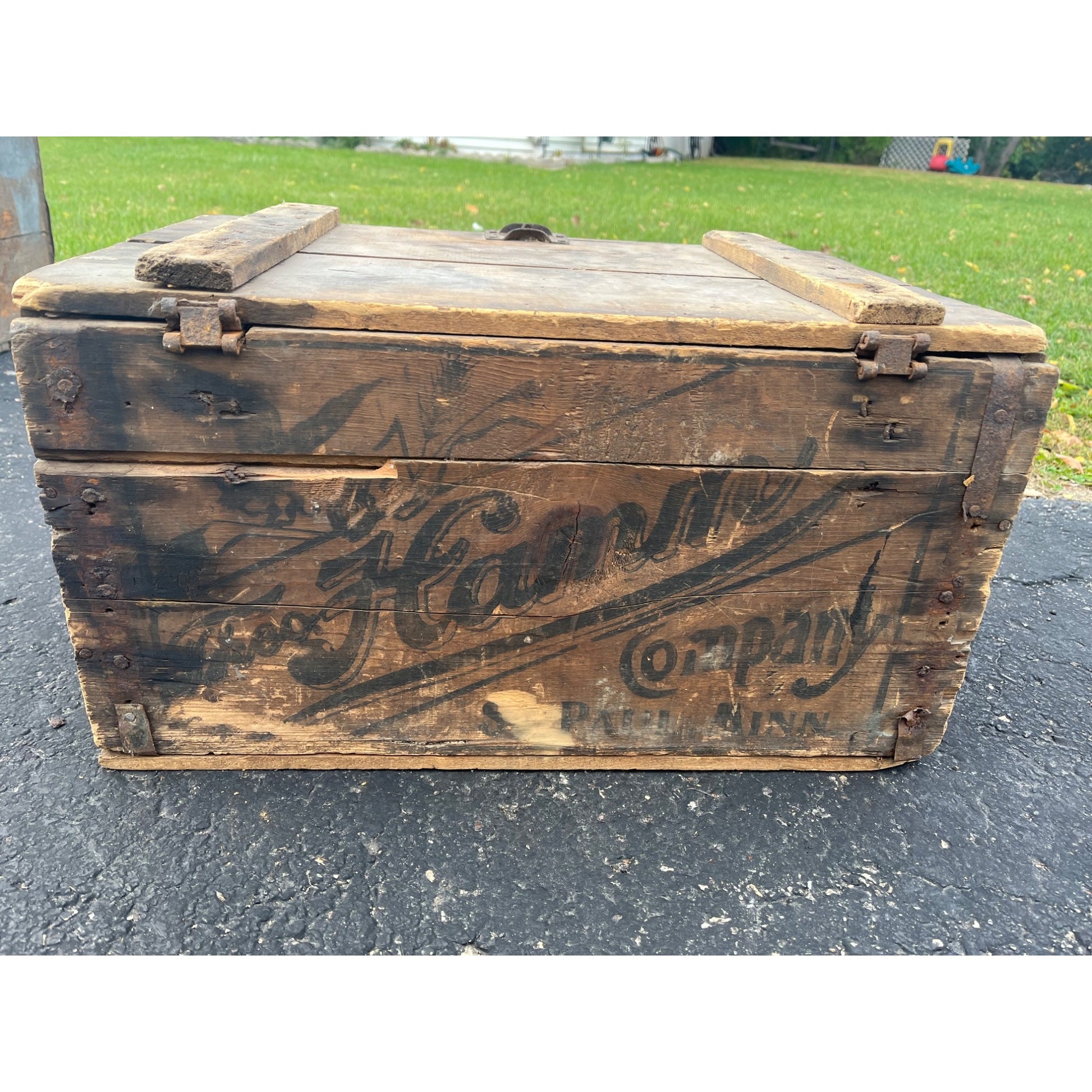 Vintage Theo Hamm Brewing Co. St Paul Wooden Crate Bottle Case Hamm's Beer