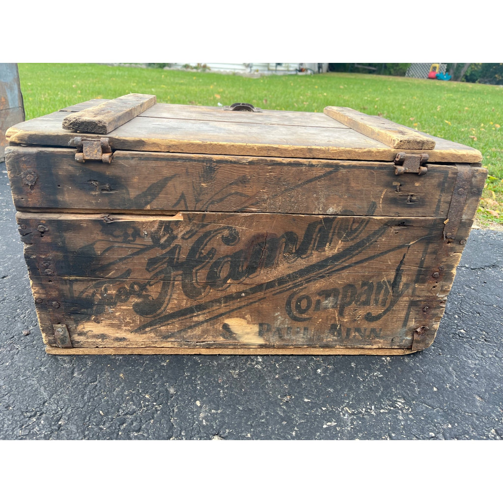 Vintage Theo Hamm Brewing Co. St Paul Wooden Crate Bottle Case Hamm's Beer