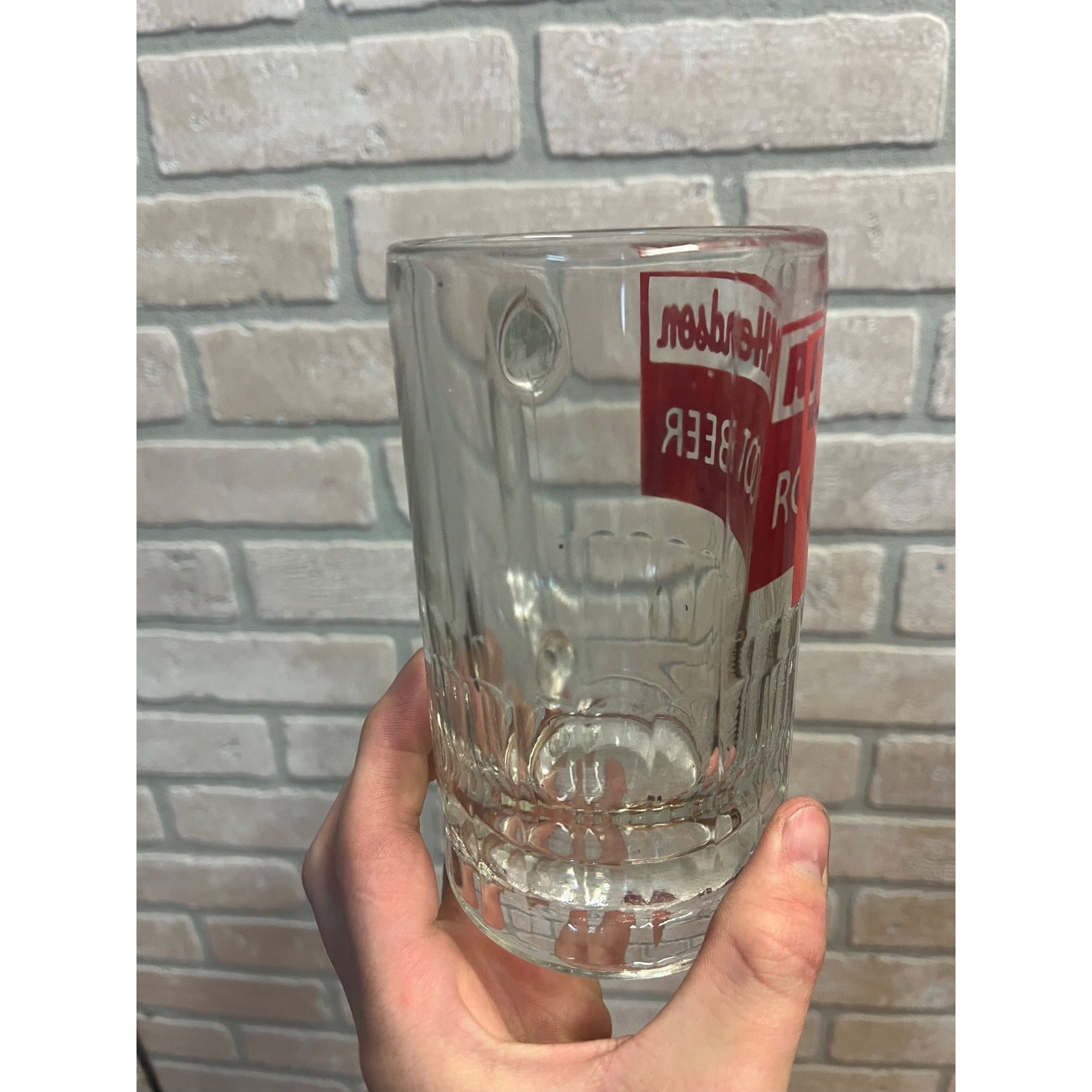 Pair Richardson Root Beer Glass Mug ACL Heavy Mug Soda Advertising