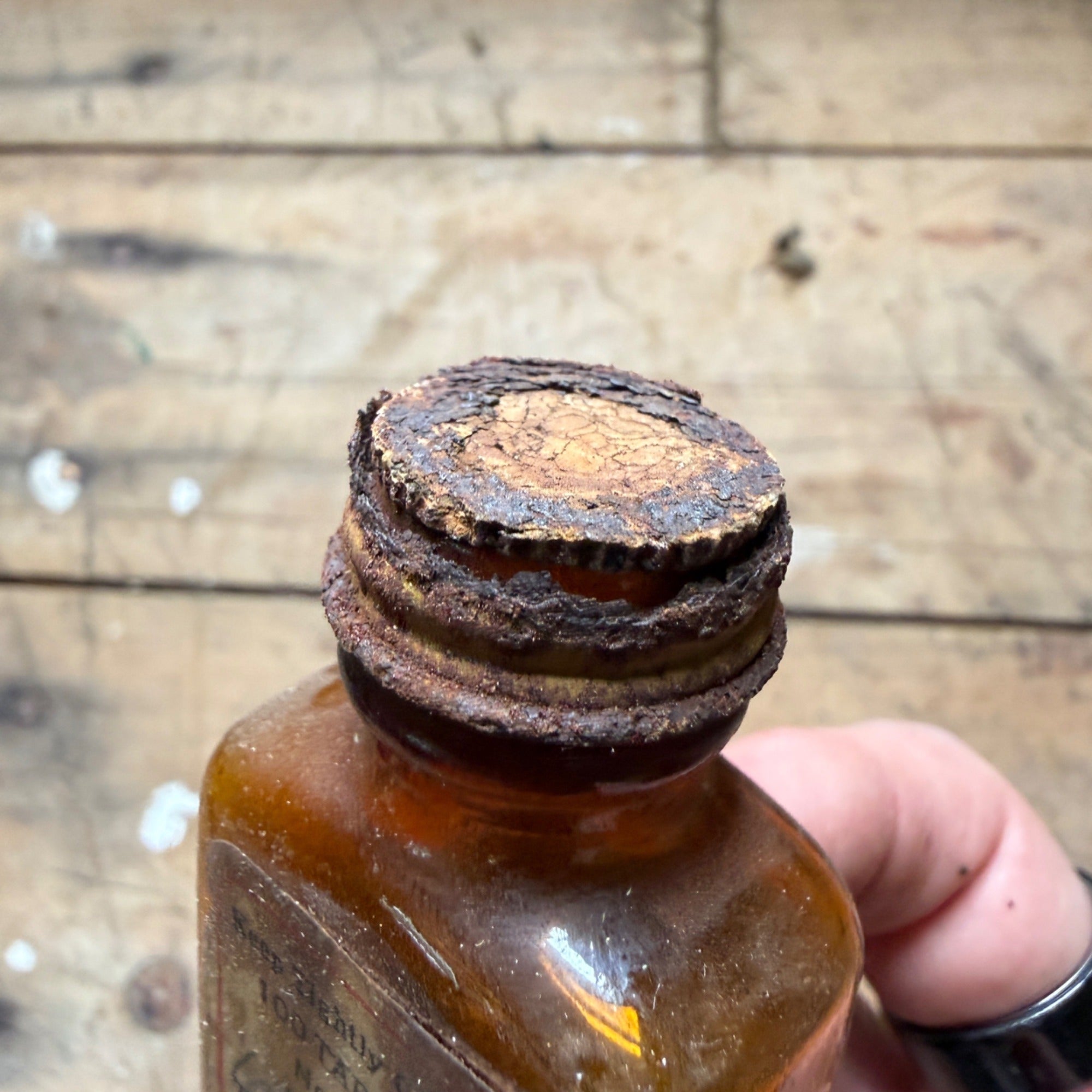 Antique Eli Lilly Mixed Treatment Pharmacy Bottle Arsenic Mercury w/ Contents