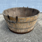 Antique Primitive Wooden Sausage Maker's Tub Basin Wood Stave Farmhouse Original Paint AAFA