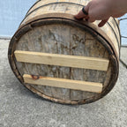 Antique Primitive Wooden Sausage Maker's Tub Basin Wood Stave Farmhouse Original Paint AAFA