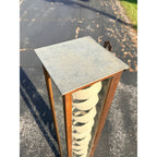 RARE Vintage 1920s Arrow Short Collars Vertical Oak Wooden Display Case General Store Showcase