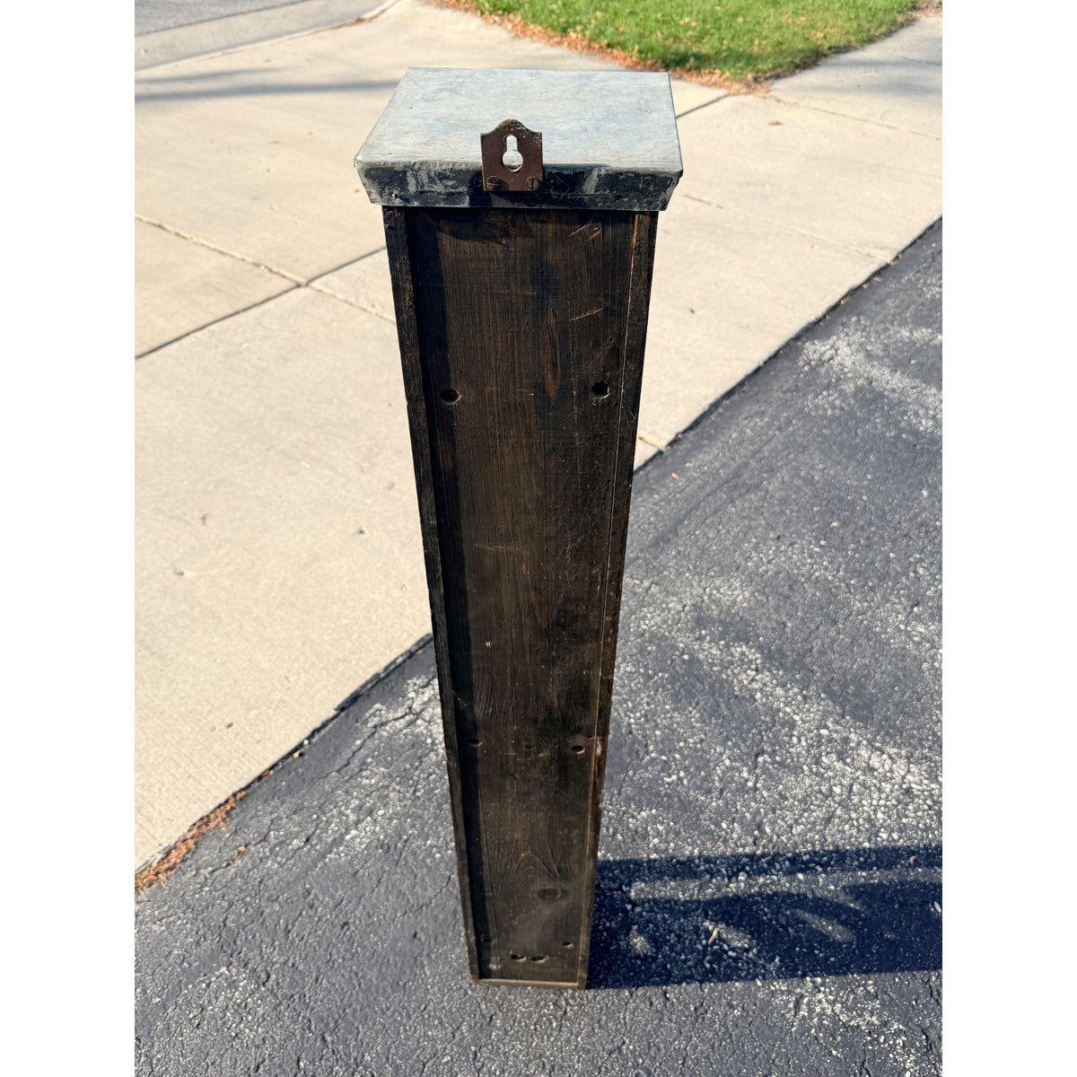 RARE Vintage 1920s Arrow Short Collars Vertical Oak Wooden Display Case General Store Showcase