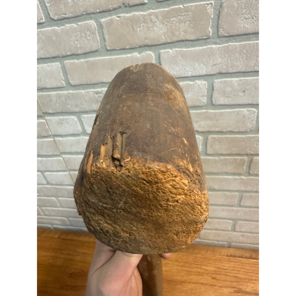 Antique Wooden Mallet Hammer Primitive Tool 1800s Carpenter Tool Farm Rustic