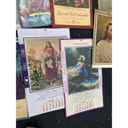 Huge Lot 1940s-1960s Litho Religious Advertising Lutheran Calendars Lot