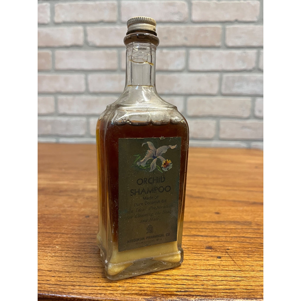 Vintage Orchid Shampoo Coconut Oil Milwaukee Wis 1940s Bottle