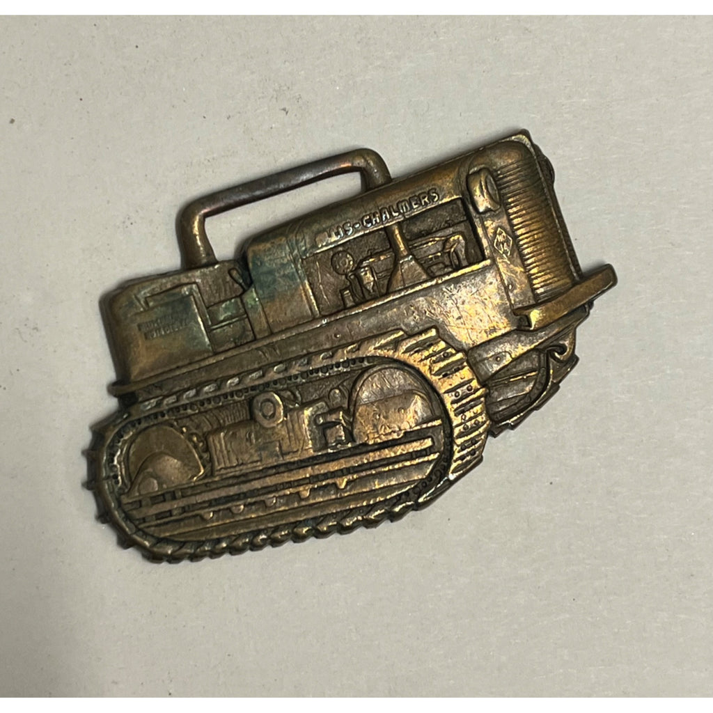 Vintage Allis-Chalmers Scraper Pocket Watch Fob Allis Chalmers Farm Advertising