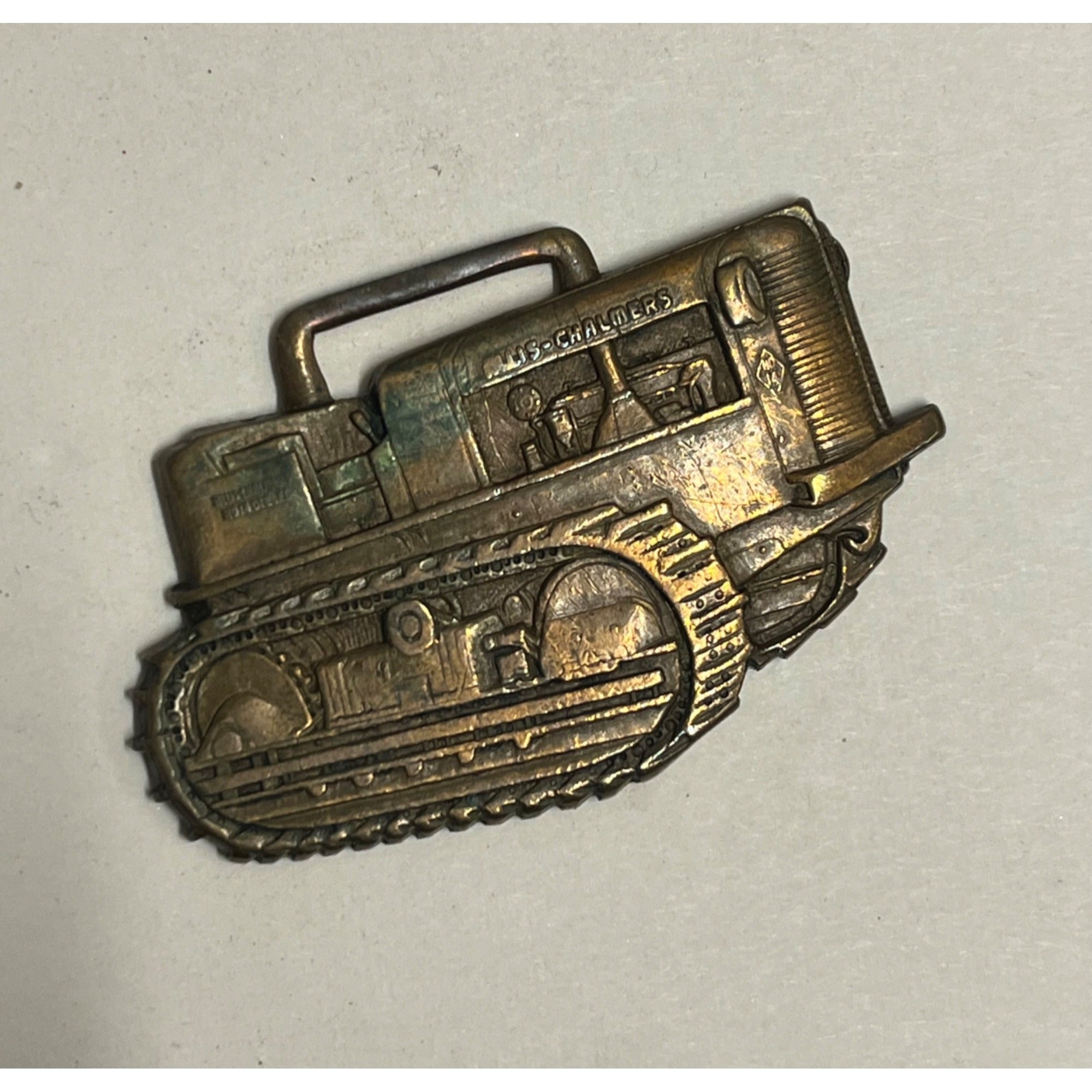 Vintage Allis-Chalmers Scraper Pocket Watch Fob Allis Chalmers Farm Advertising
