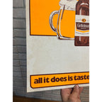 Vintage 1971 Gettelman Milwaukee Beer Cardboard Advertising Bar Sign Miller