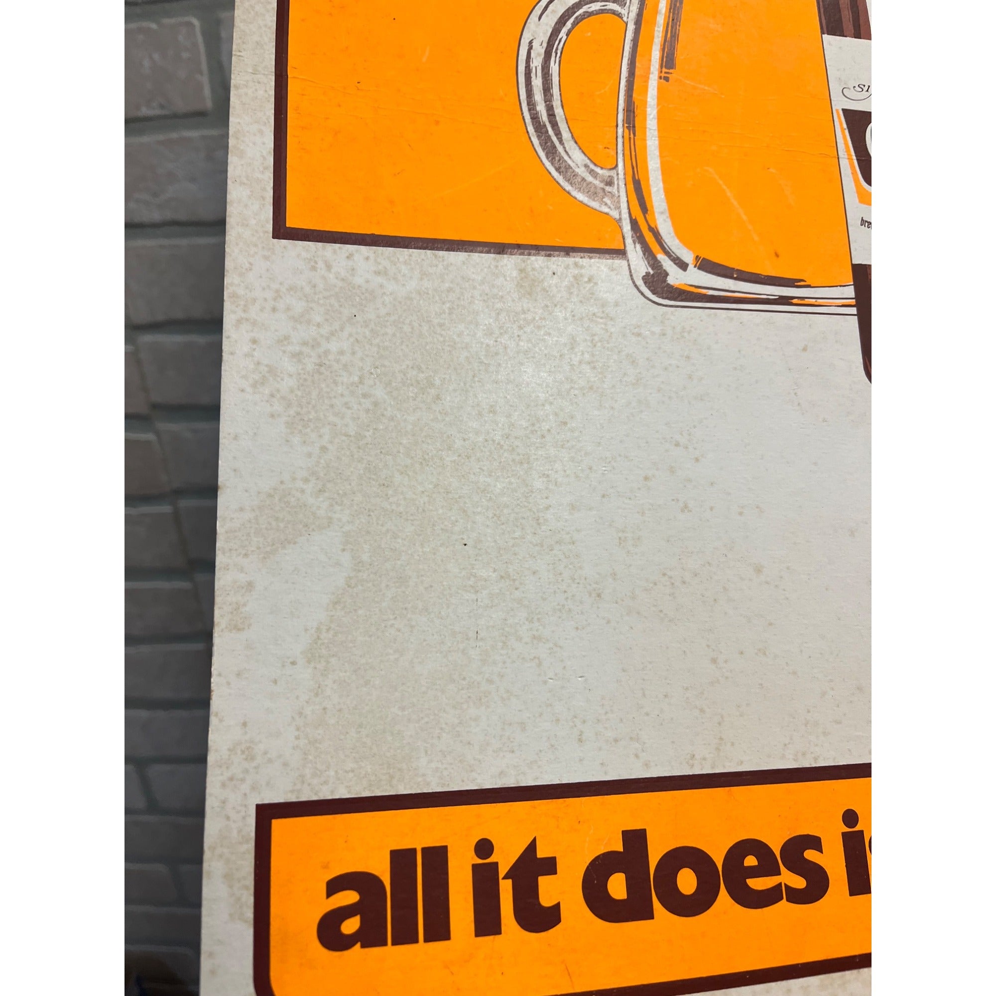 Vintage 1971 Gettelman Milwaukee Beer Cardboard Advertising Bar Sign Miller