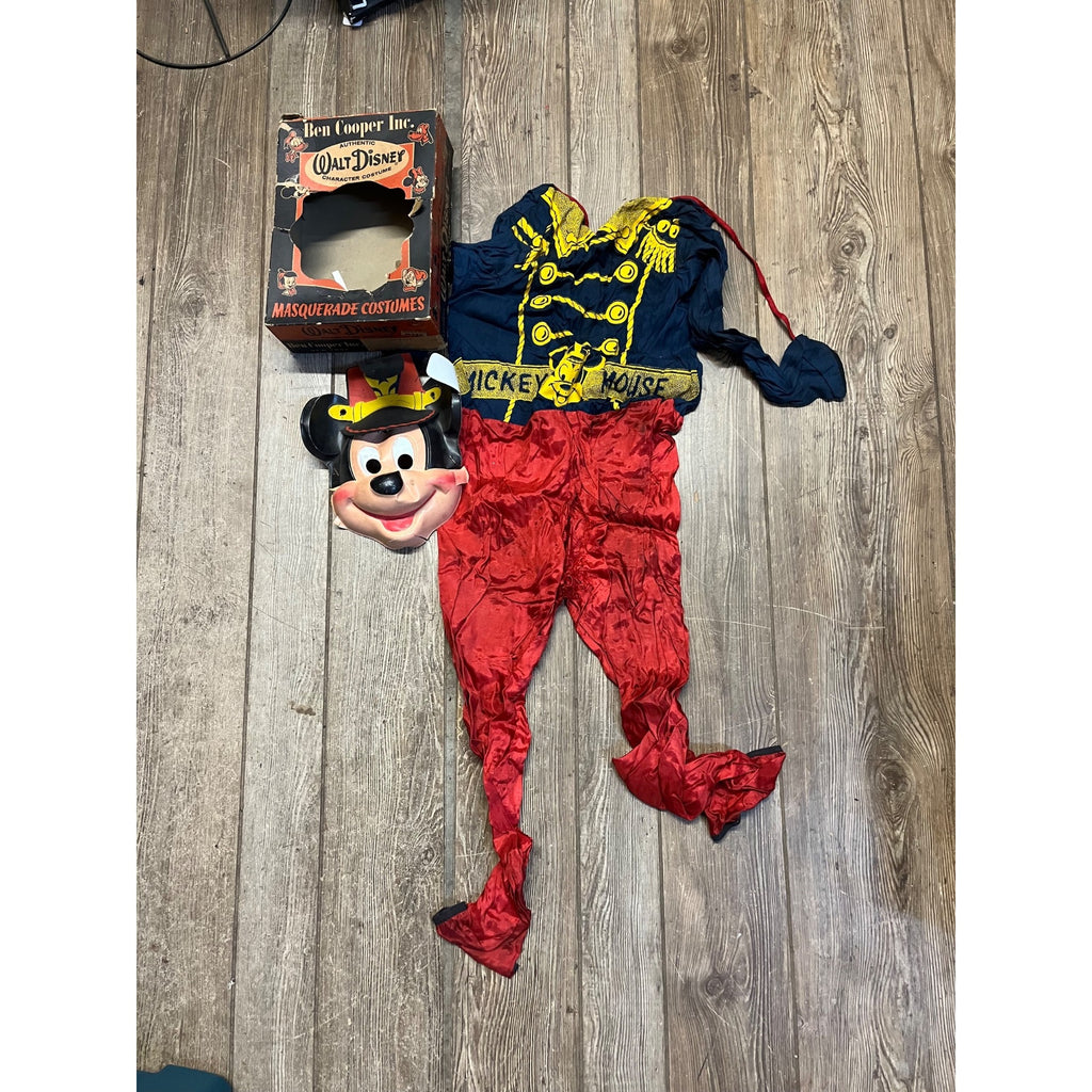 Vintage 1950s Ben Cooper Walt Disney Mickey Mouse Masquerade Costume w/box