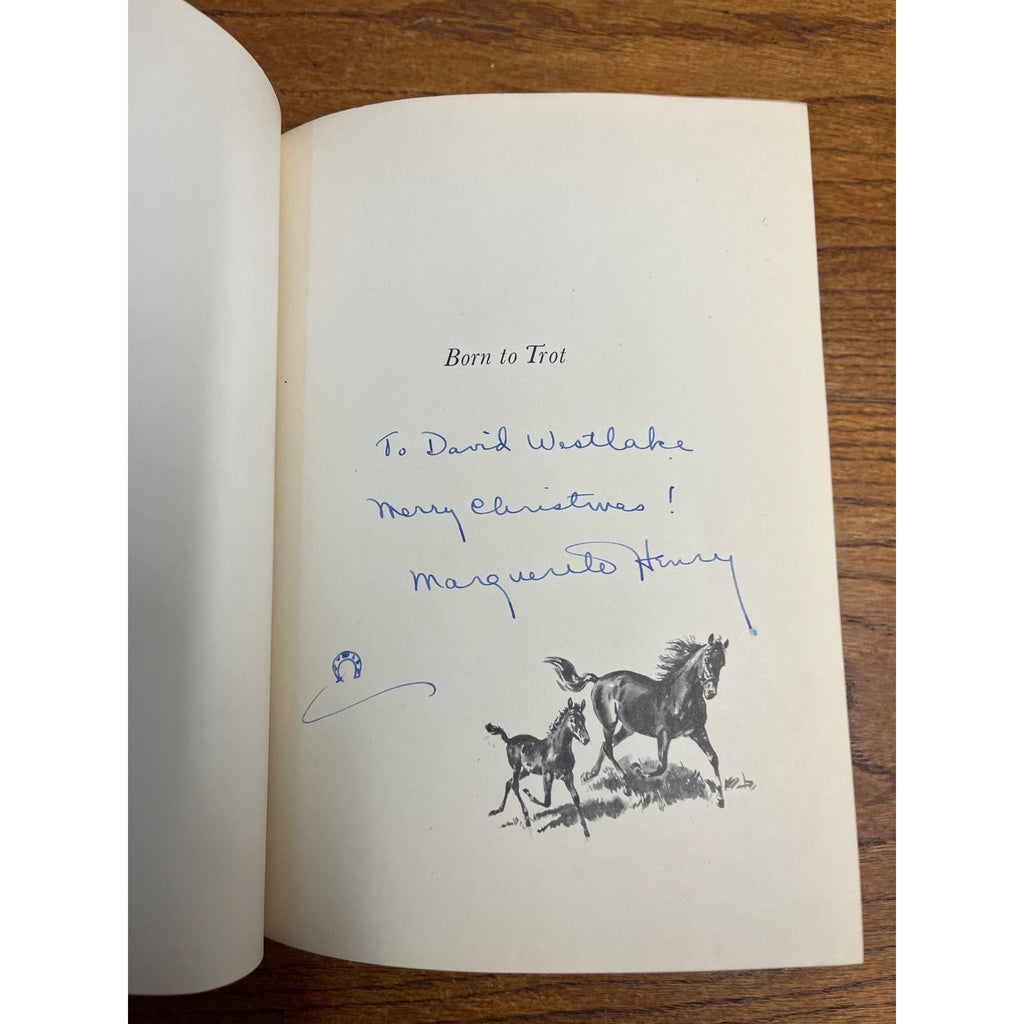 Signed 1950 BORN TO TROT Marguerite Henry Hardcover Book w/ DJ