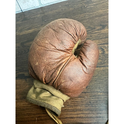 Antique 1920s-1930s Early Leather Boxing Gloves Old Vintage