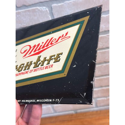 Vintage 1951 Miller High Life Beer Moon Girl Milwaukee Bar Advertising Sign TOC