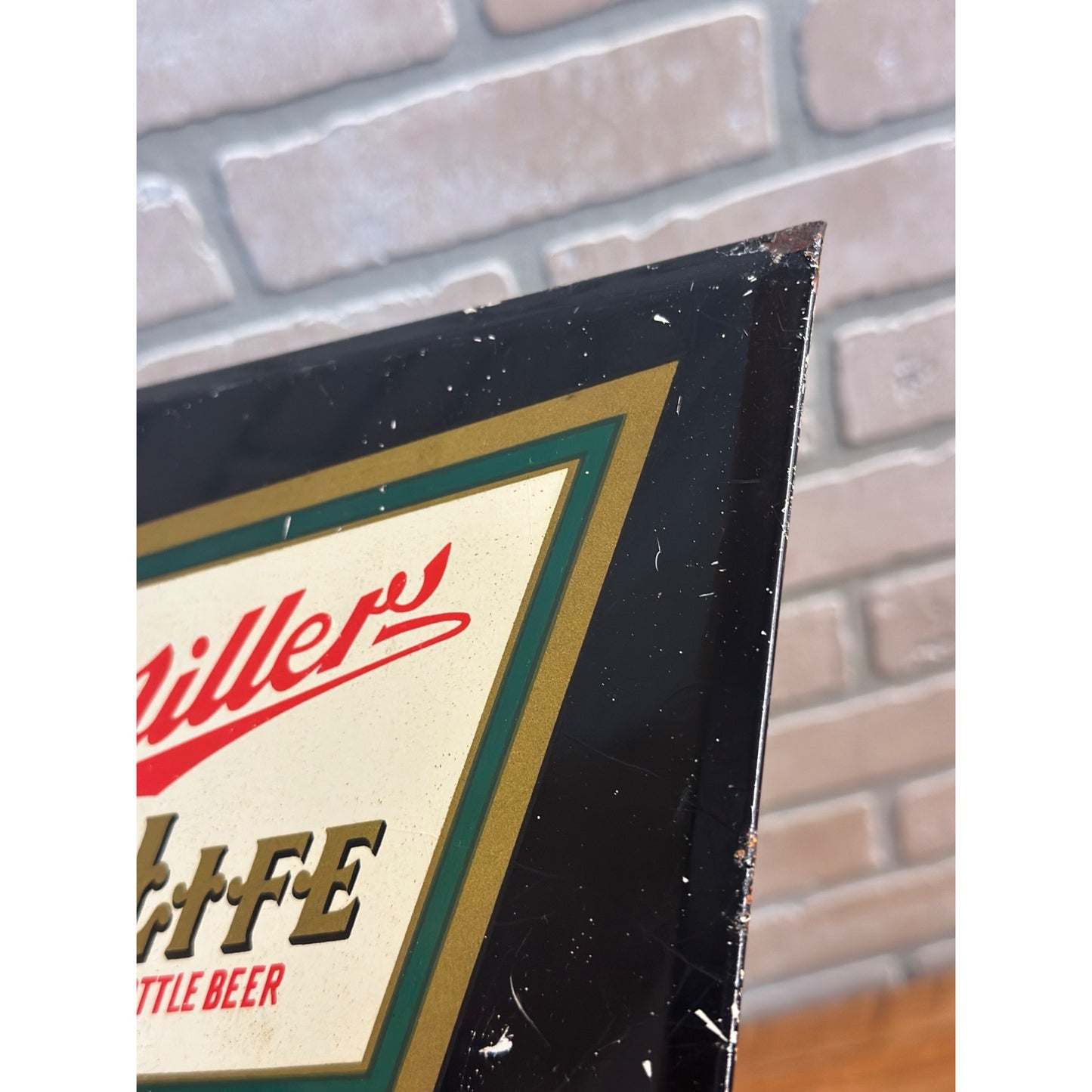 Vintage 1951 Miller High Life Beer Moon Girl Milwaukee Bar Advertising Sign TOC