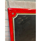 Vintage Pabst Blue Ribbon Beer Menu Board Tin Advertising Sign PBR Red