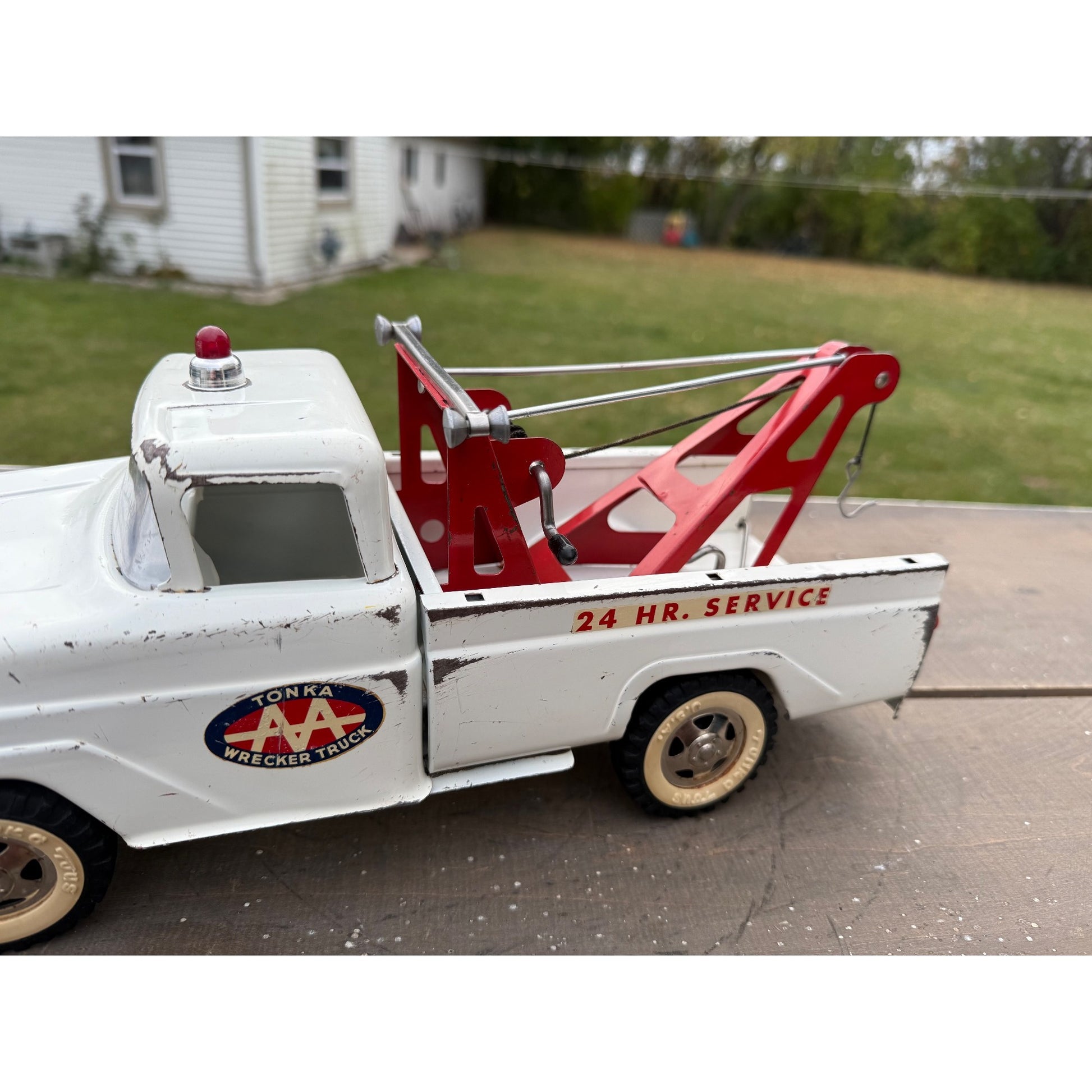 Vintage Tonka AA Wrecker Tow Truck Pressed Steel Toy