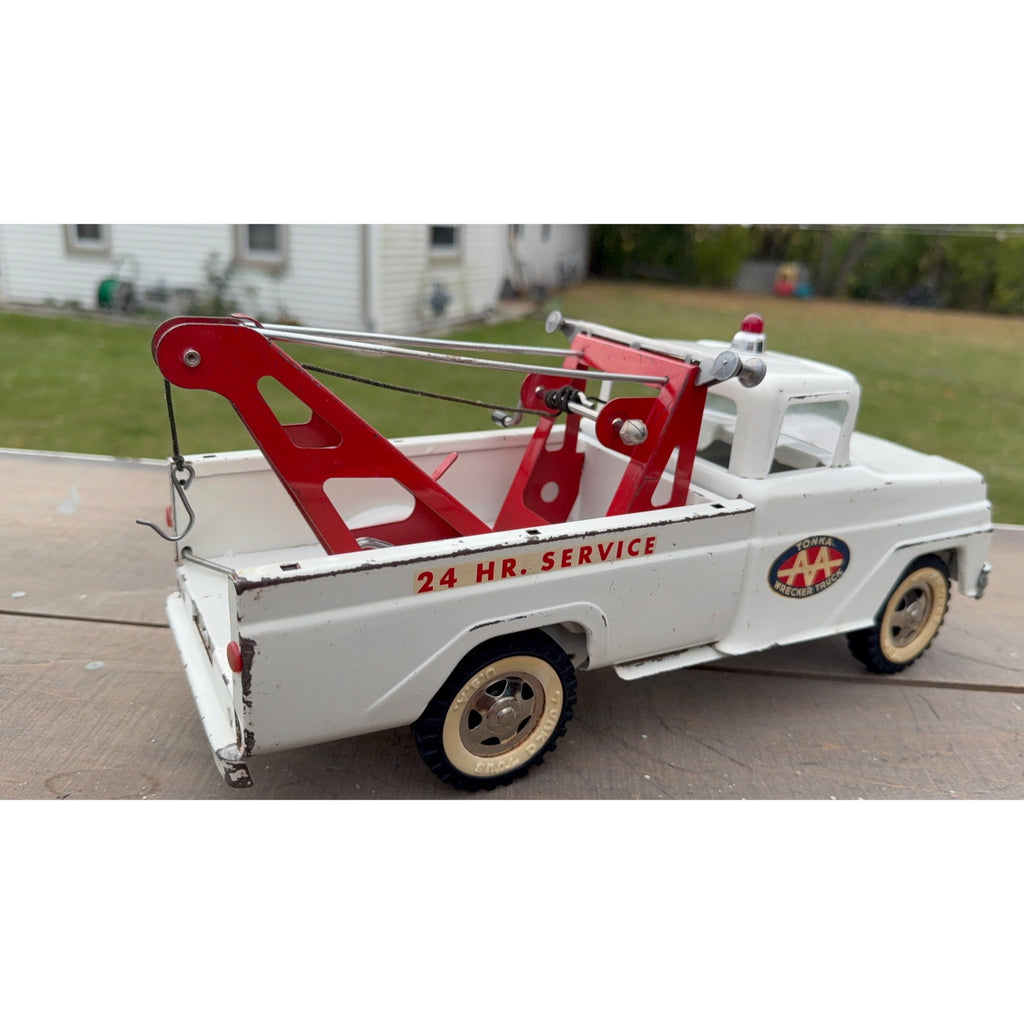 Vintage Tonka AA Wrecker Tow Truck Pressed Steel Toy