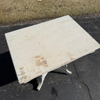 Antique Eastlake Style Plant Stand Parlor Decorative Table White Chippy Paint