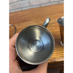 Vintage Old Hall Stainless Lot (3) Coffee / Espresso Small handled Cups MCM Mid-Century England