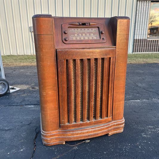 Vintage Philco Standing Radio w/ Phonograph Record Player Model 46-1209 As-Is