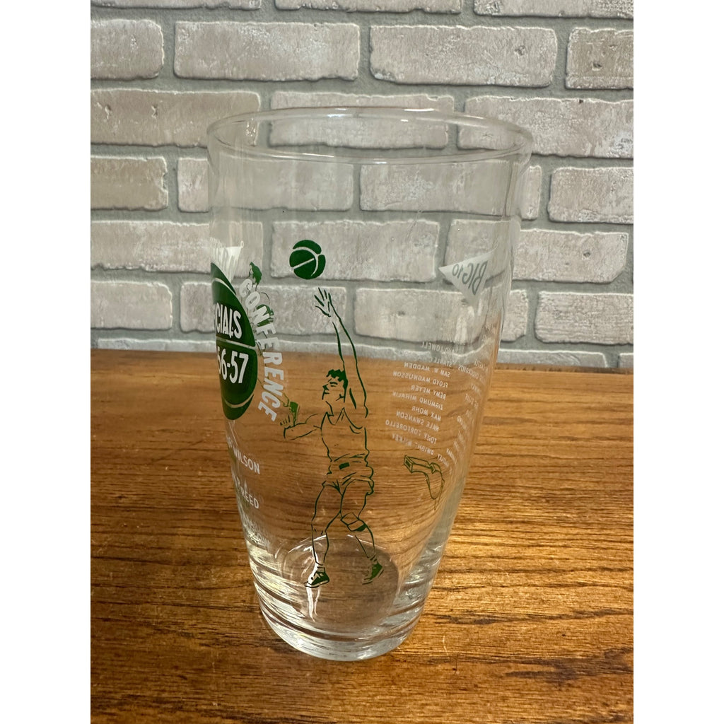 Rare Vintage Big 10 Conference Basketball 1956 1957 Officials Referee Glass