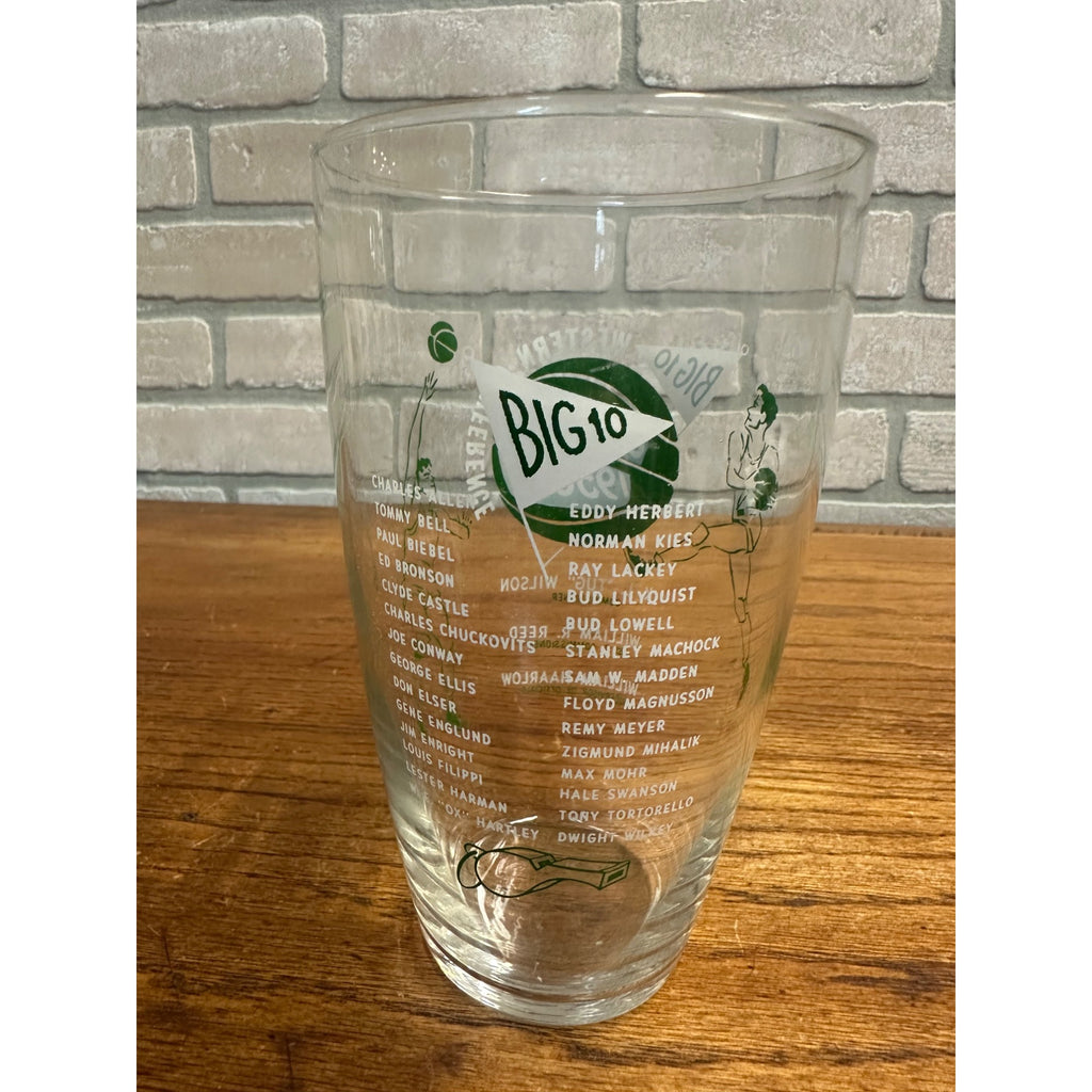 Rare Vintage Big 10 Conference Basketball 1956 1957 Officials Referee Glass