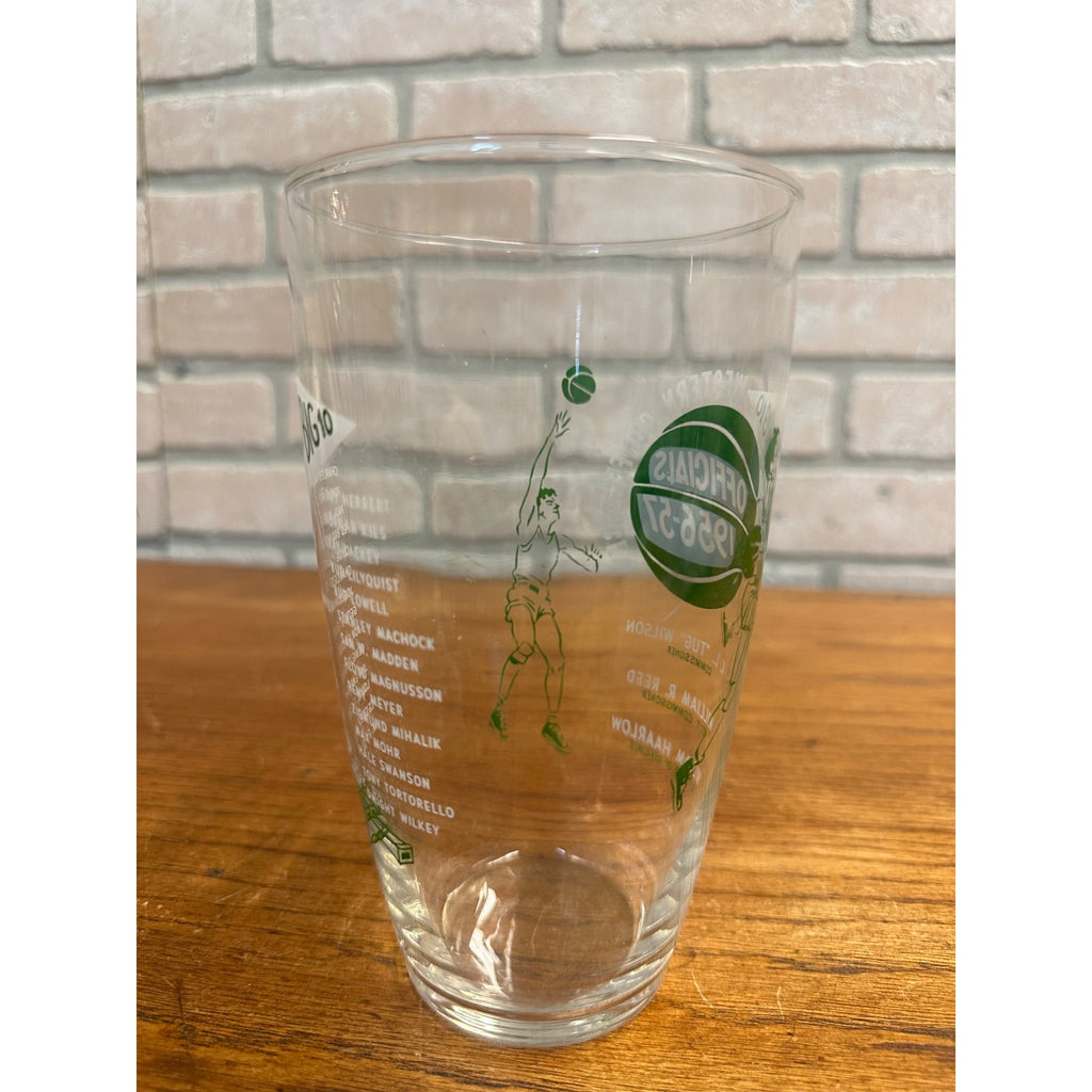 Rare Vintage Big 10 Conference Basketball 1956 1957 Officials Referee Glass