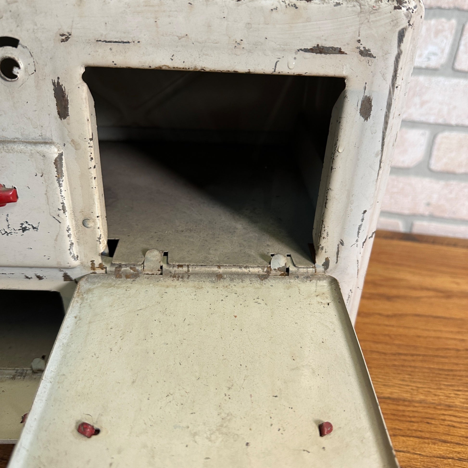 Vintage Tin Litho Prosperity Junior Stove Oven Childs Play Kitchen