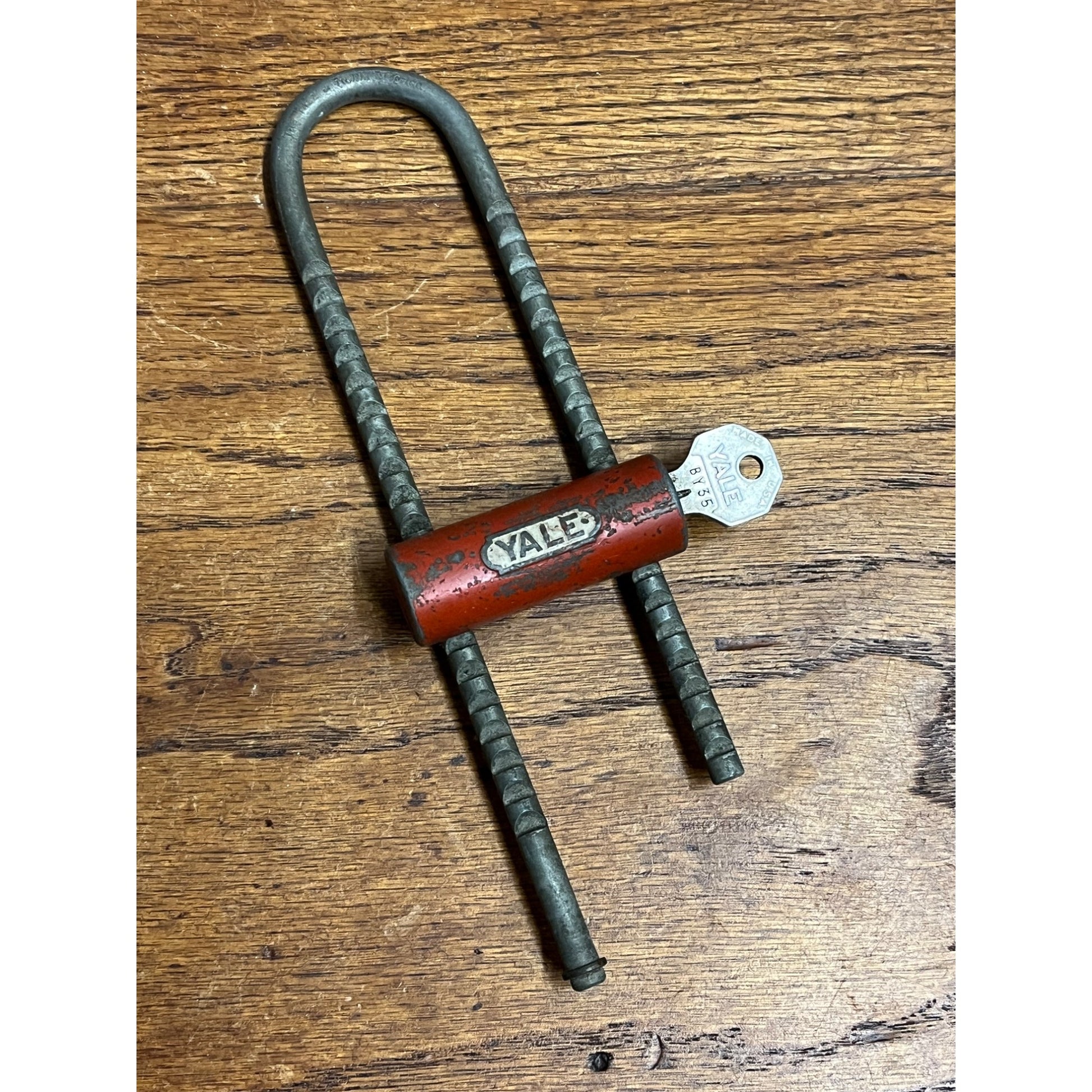 Vintage Yale Bike Lock With Key Bicycle Padlock Long Shackle Works