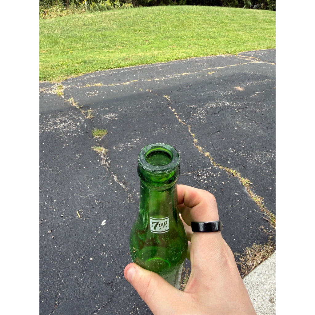 Vintage Green Seven Up Swim Milwaukee Bottle 7oz