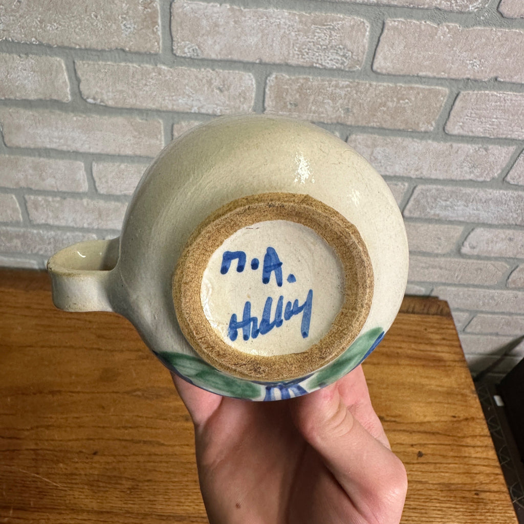 M.A. Hadley Art Pottery Tea / Coffee Mug Cup & Saucer Farmer